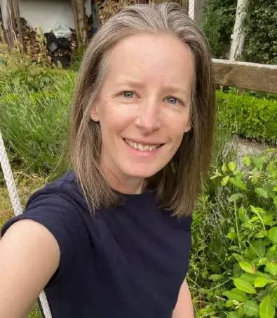 Stacey in a private garden
